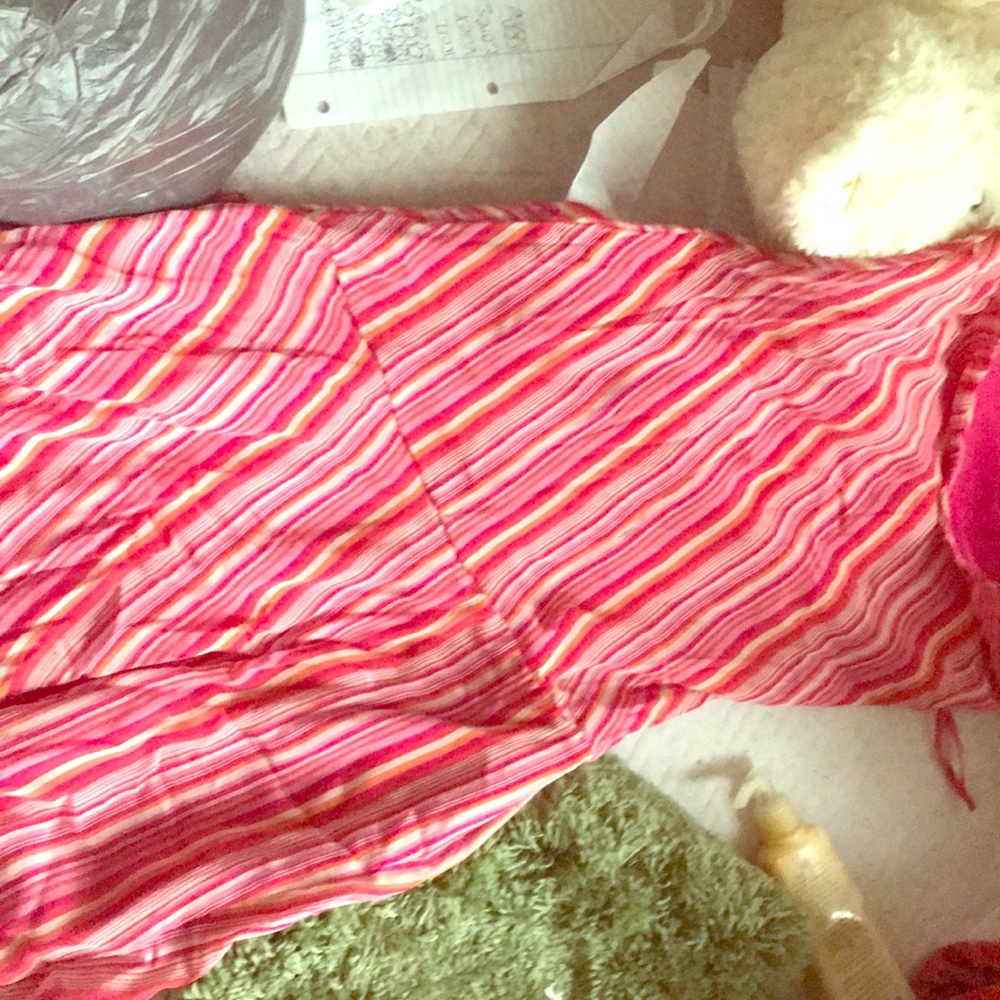 Express pink and orange striped dress